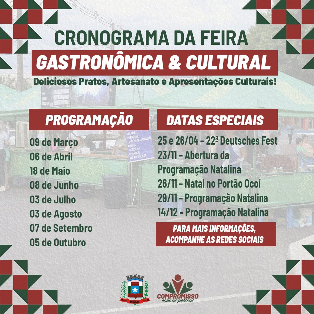 Feira Gastronômica de Missal 2025: Cronograma e novidades