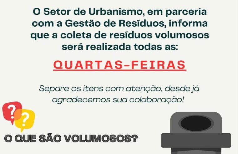 Coleta de resíduos volumosos em Diamante D’Oeste: Toda quarta! 🚛