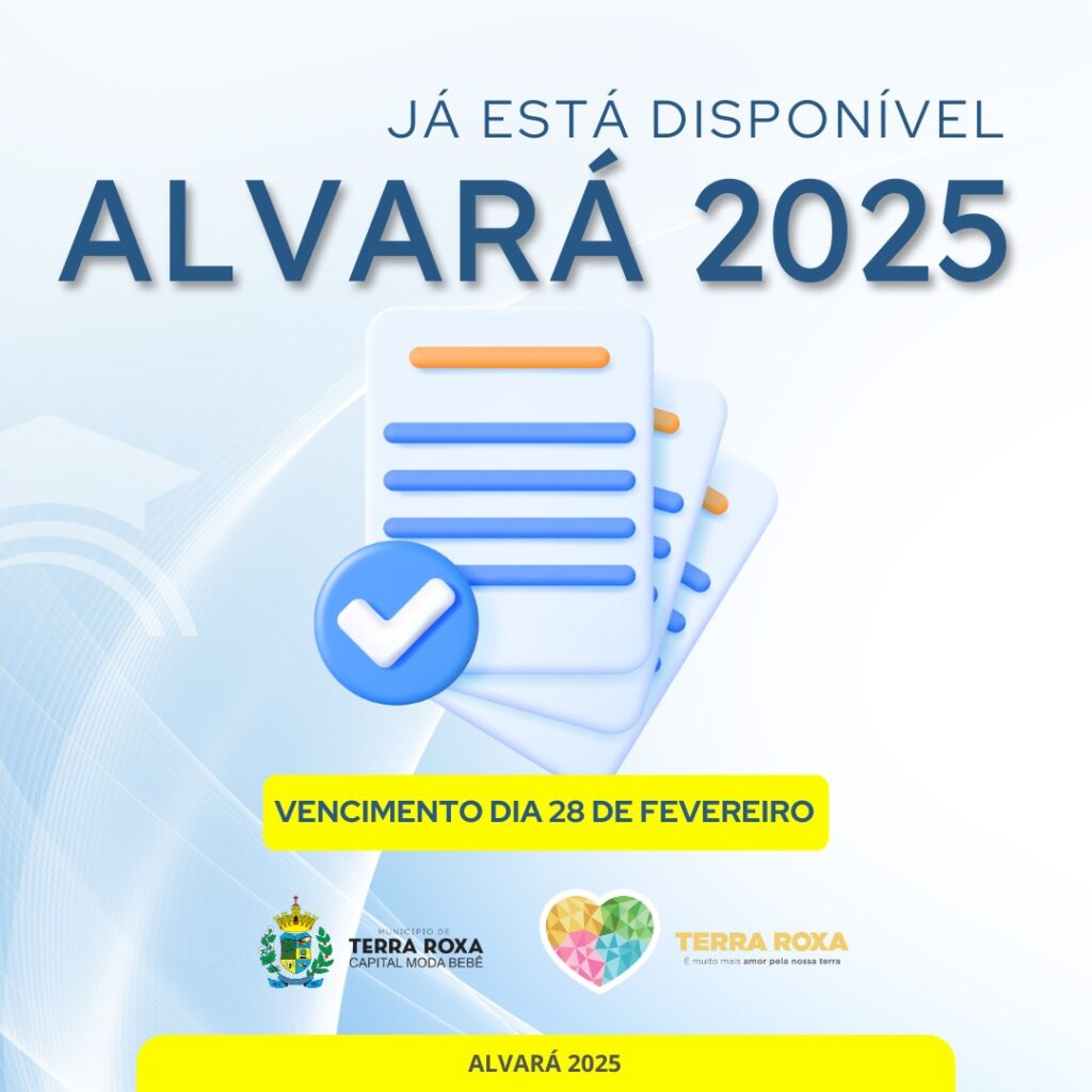 Terra Roxa: Emissão de guias das taxas de Fiscalização e Funcionamento e de Saúde já estão disponíveis no site

A Secretaria Municipal de Finanças, po