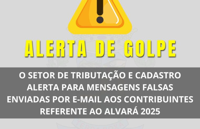 Alerta em Terra Roxa: golpe do alvará circula por e-mail ⚠️