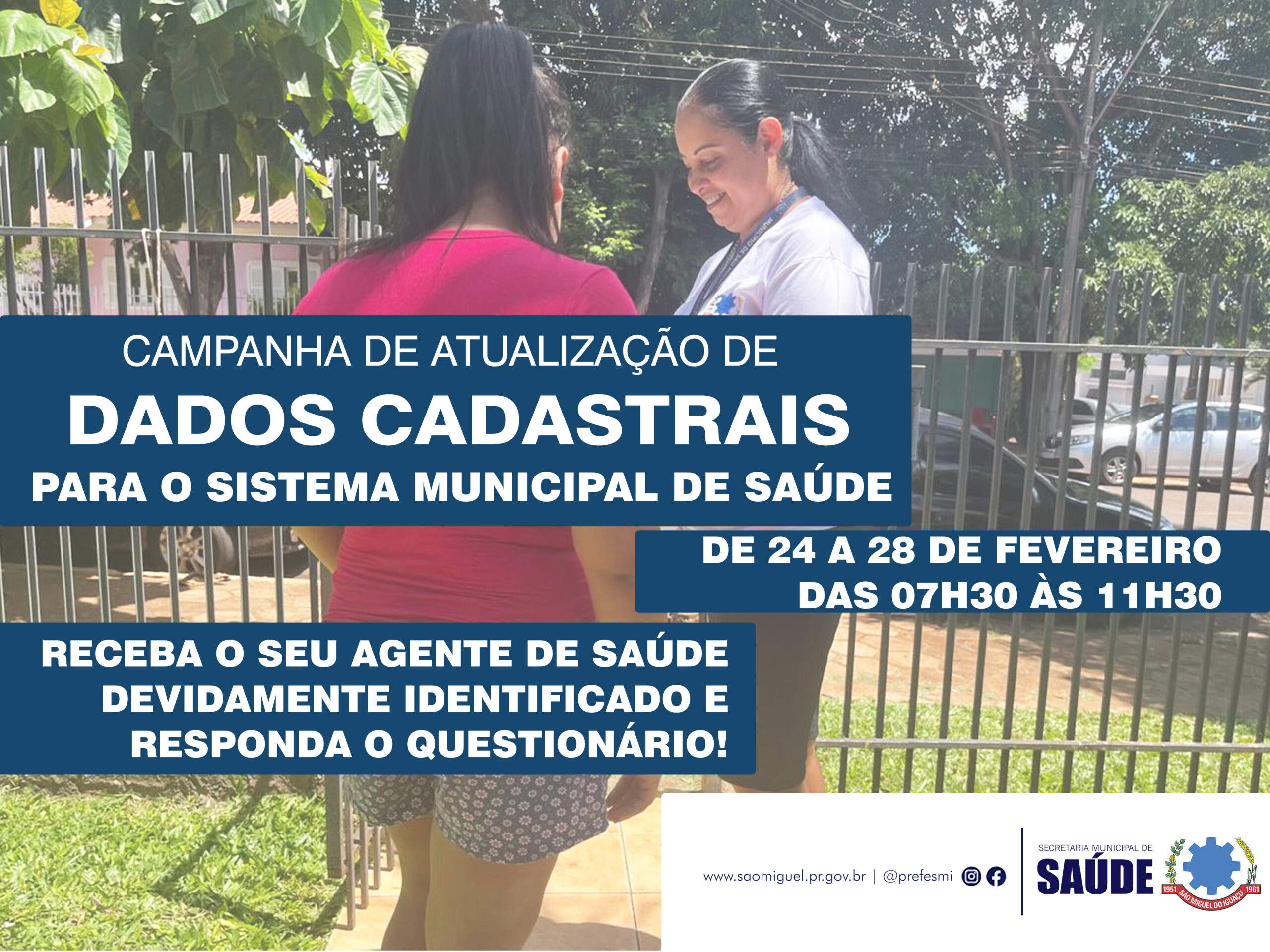 Atualize seus dados de saúde! Equipe fará visitas 📋🏠