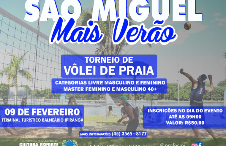 São Miguel Mais Verão traz esportes e diversão em fevereiro 🏐🏍️