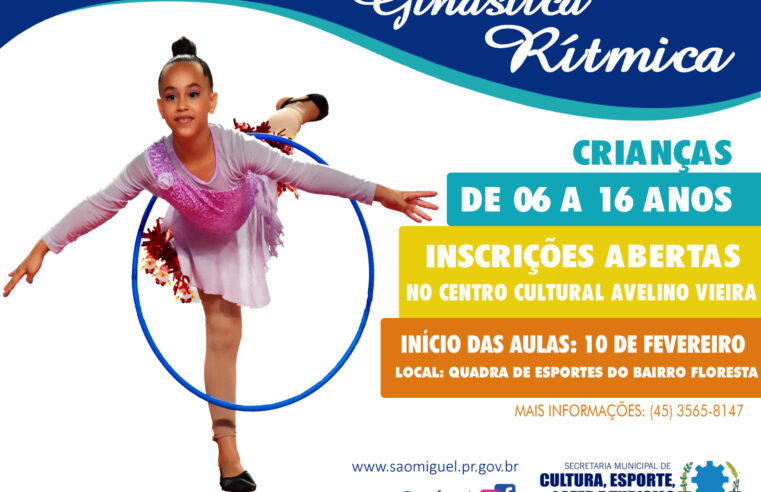 Inscrições abertas para ginástica rítmica em São Miguel 🤸✨