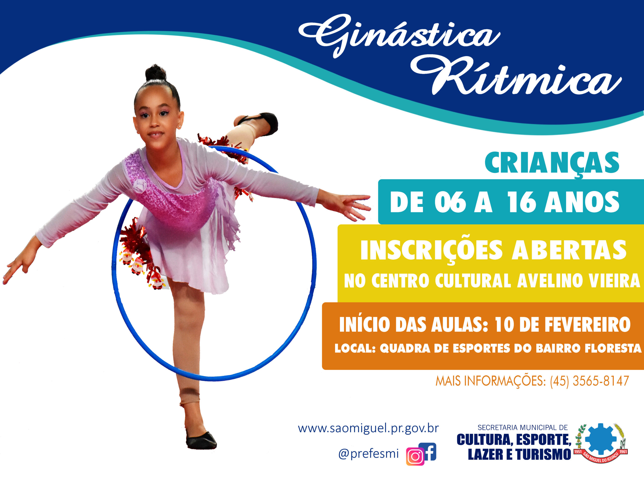 Inscrições abertas para ginástica rítmica em São Miguel 🤸✨