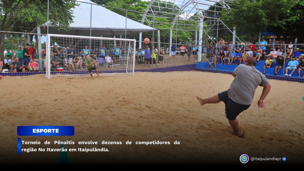 #ITAVERÃOTorneio de Pênaltis envolve dezenas de competidores da região No Itaverão em Itaipulândia

Fazendo parte da programação do Itaverão 2025, no