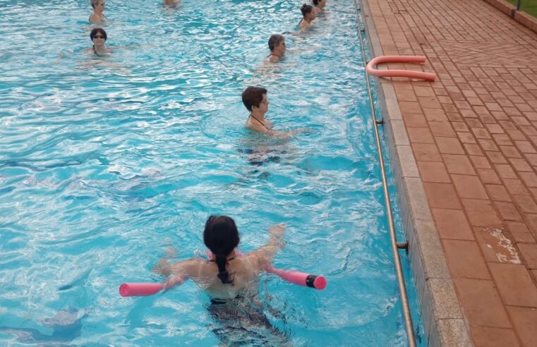 Aulas de hidroginástica gratuitas em Entre Rios do Oeste! 🏊‍♀️