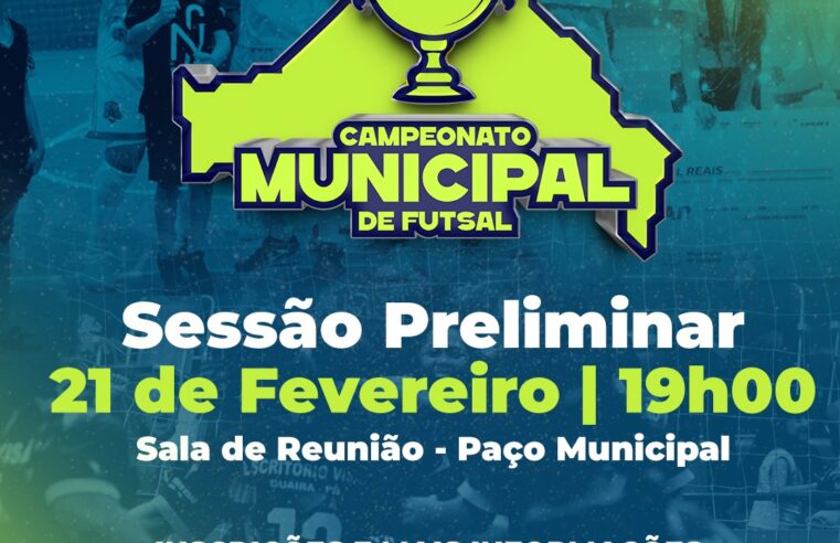 Campeonato de Futsal: sessão preliminar será dia 21! ⚽