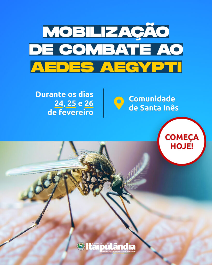 #COMBATE  Ação de Mobilização e Combate ao Aedes Aegypti

A Vigilância em Saúde, por meio do Departamento Ambiental, estará realizando uma Mobilização