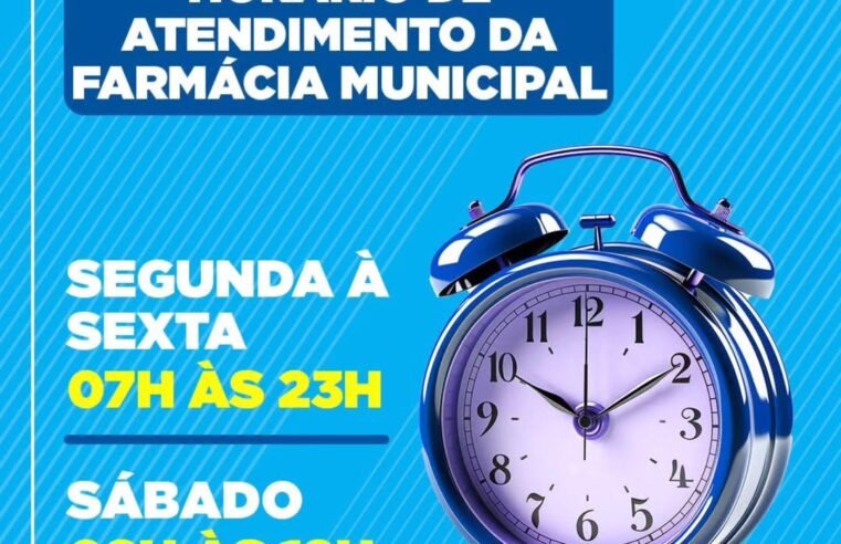 Horário da Farmácia Municipal de Santa Terezinha! ⏰💊