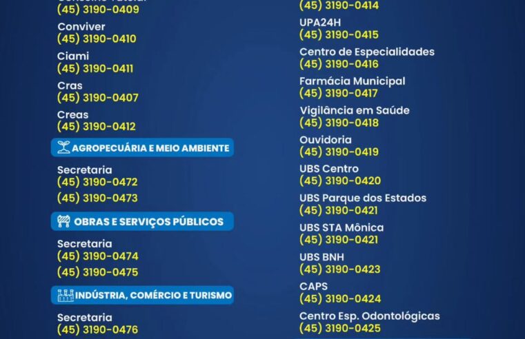 Telefones Úteis da Prefeitura de STI ☎️ Acesse Aqui!