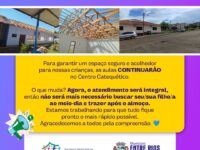 Obras no CMEI Entre Rios continuam, e aulas seguem no Centro Catequético

Desde o início do ano, está em andamento a reforma do CMEI Entre Rios, uma i