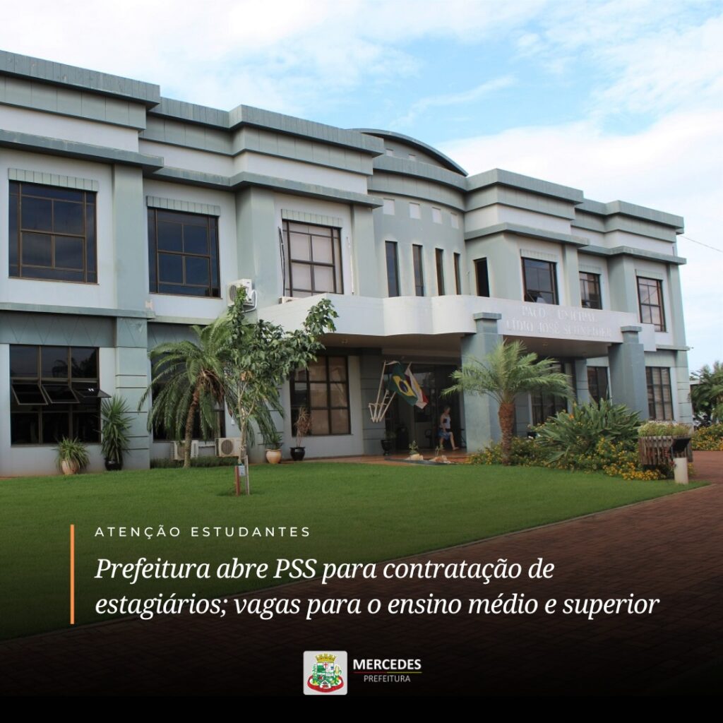 A Prefeitura abriu hoje as inscrições para o Processo Seletivo Simplificado, que formará um cadastro de reserva para estagiários.

Valores das bolsas: