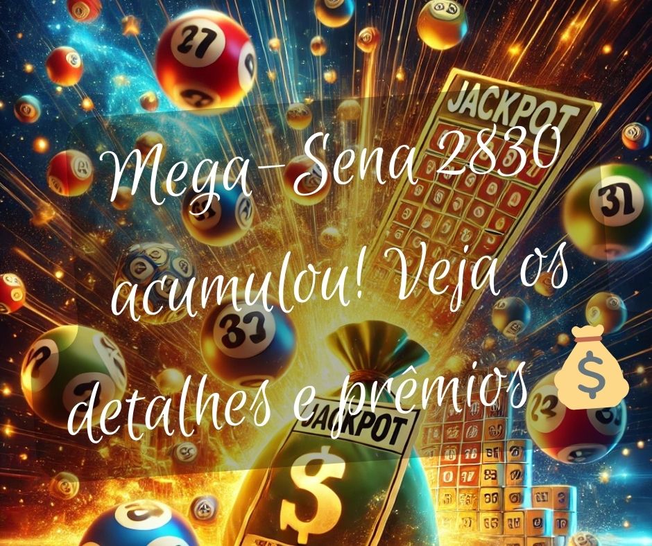 Mega-Sena 2830 acumulou! Veja os detalhes e prêmios 💰