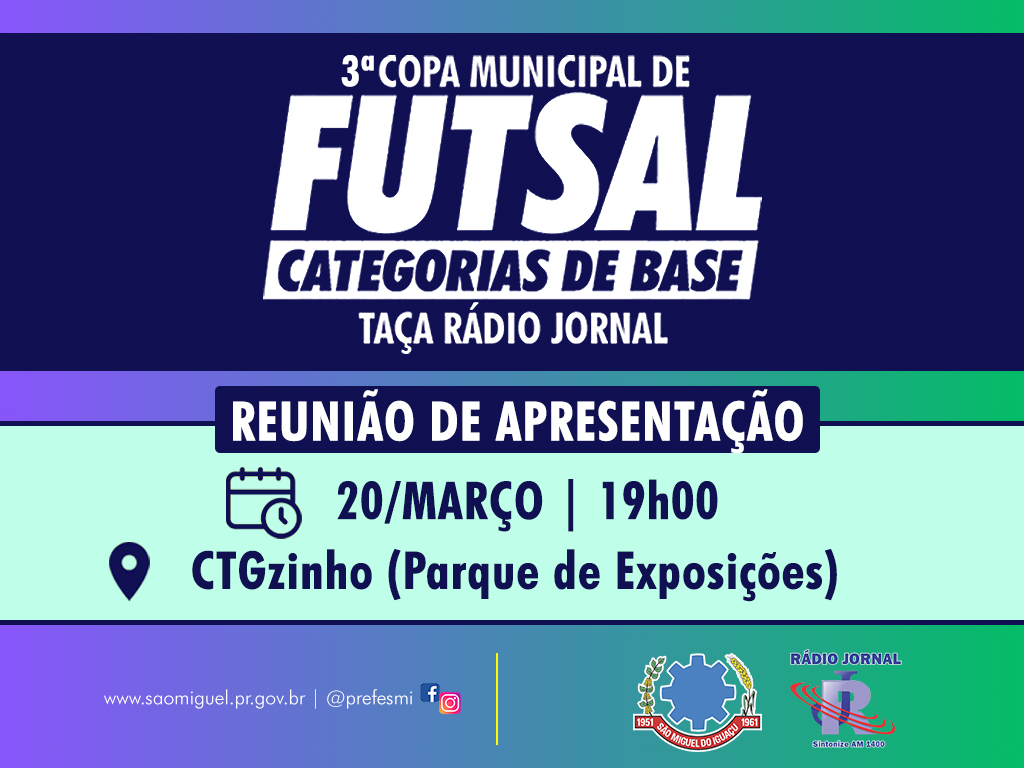 3ª Copa de Futsal São Miguel: reunião define detalhes! ⚽🔥