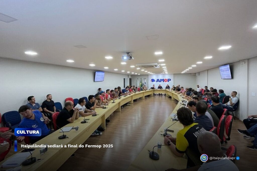 #CULTURA  Itaipulândia sediará a final do Fermop 2025

Em reunião realizada na quarta-feira (12), na sede da AMOP-Associação dos Municípios do Oeste d