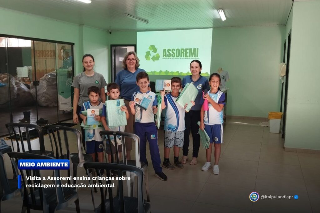 #CONHECIMENTO  Visita à Assoremi ensina crianças sobre reciclagem e educação ambiental

Na manhã desta terça-feira (18), a Classe Especial da escola C