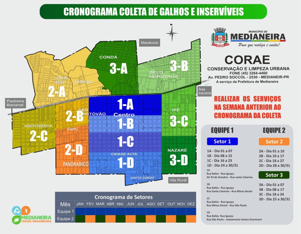 Galhos e inservíveis devem ser depositados somente da data de recolha

 A Prefeitura de Medianeira possui um cronograma de recolhimento de inservívei