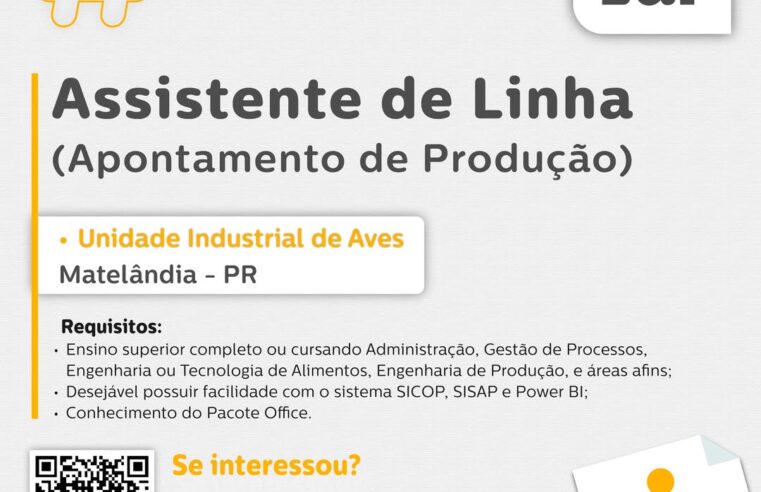 Vaga urgente em Matelândia: inscreva-se até 01/05! 🚨