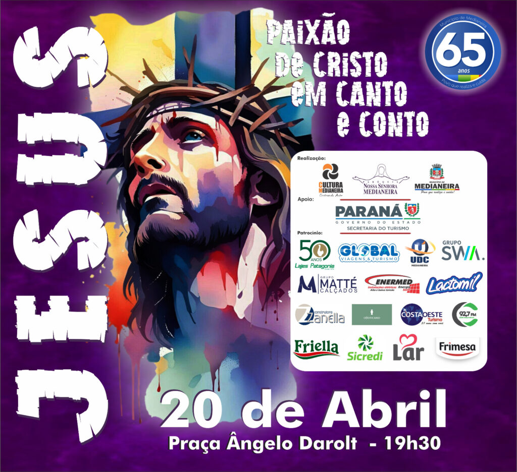 Auto da Paixão de Cristo: Medianeira apresenta o maior espetáculo ao ar livre do Paraná

 Neste domingo de Páscoa (20), às 19h30, Medianeira será pal