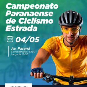 Prepare-se para pedalar! 

Neste Domingo (04/05), acontece a 1ª etapa do Campeonato Paranaense de Ciclismo de Estrada, com concentração às 6h30 e larg