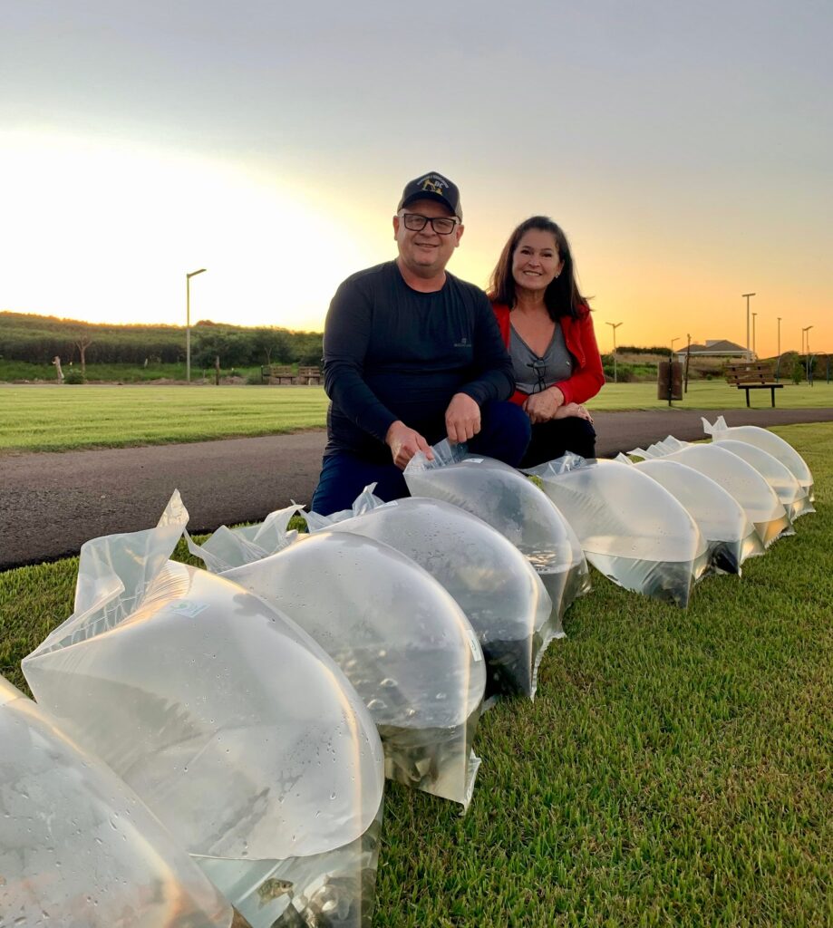 Cerca de 2.500 peixes foram soltos em nosso Lago, entre eles pintados, traíras, pacus, carpas e outras espécies. A ação visa equilibrar o ecossistema,