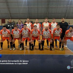 #ESPORTE  Itaipulândia goleia Serranópolis do Iguaçu e mantém invencibilidade na Copa AMOP

A equipe de Itaipulândia venceu mais uma na Copa AMOP de F