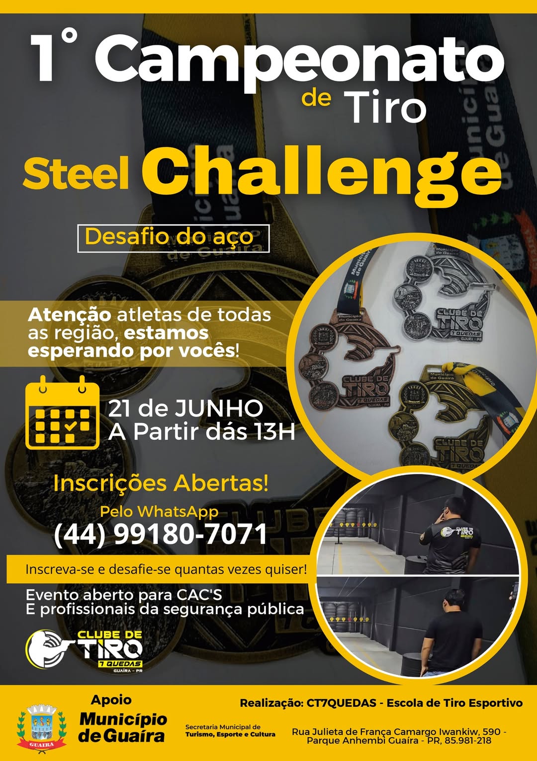Campeonato de Tiro Steel Challenge em Guaíra dia 21 de junho