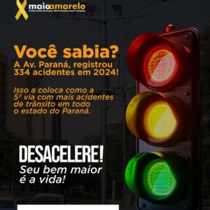 Você sabia?

A Av. Paraná registrou 334 acidentes só em 2024, sendo a 5ª via com mais ocorrências em todo o Paraná!

Evitar um acidente é garantir que