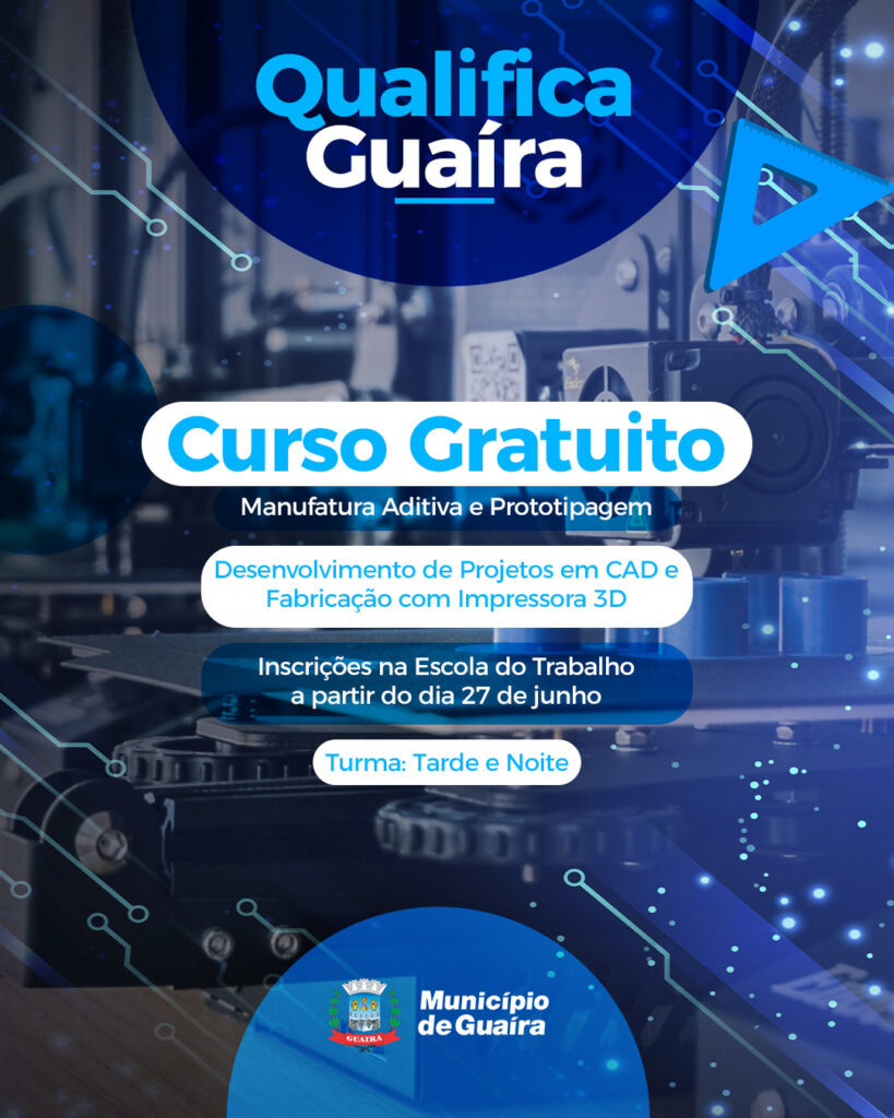 O Município de Guaíra abre inscrições para curso de Manufatura Aditiva e Prototipagem pelo Qualifica Paraná

O Município de Guaíra, por meio da Secret