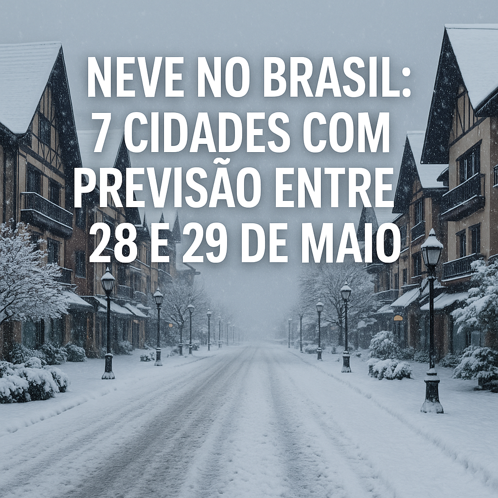 Neve no Brasil: 7 cidades com previsão entre 28 e 29 de maio