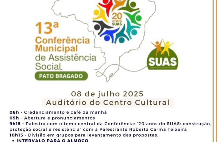 13ª Conferência de Assistência Social acontece em Pato Bragado