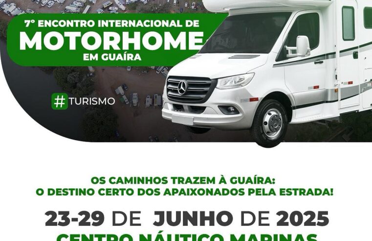 7º Encontro Internacional de Motorhomes agita Guaíra de 23 a 29 de junho