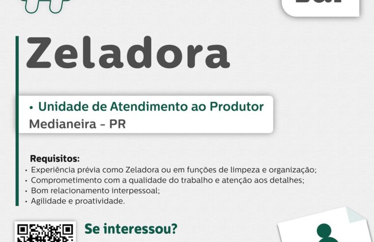 Vaga para Zeladora em Medianeira – Envie seu currículo até 02/07!