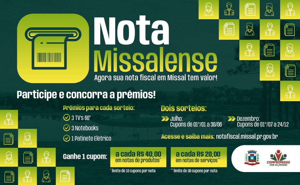 Nota Missalense 2025: prazo para cadastrar notas fiscais encerra dia 30 de junho