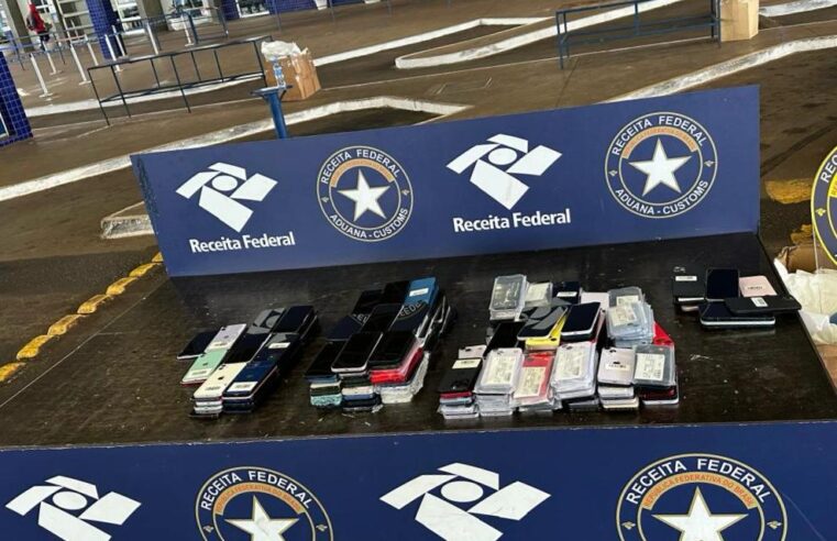 Receita Federal apreende 259 celulares na Ponte da Amizade