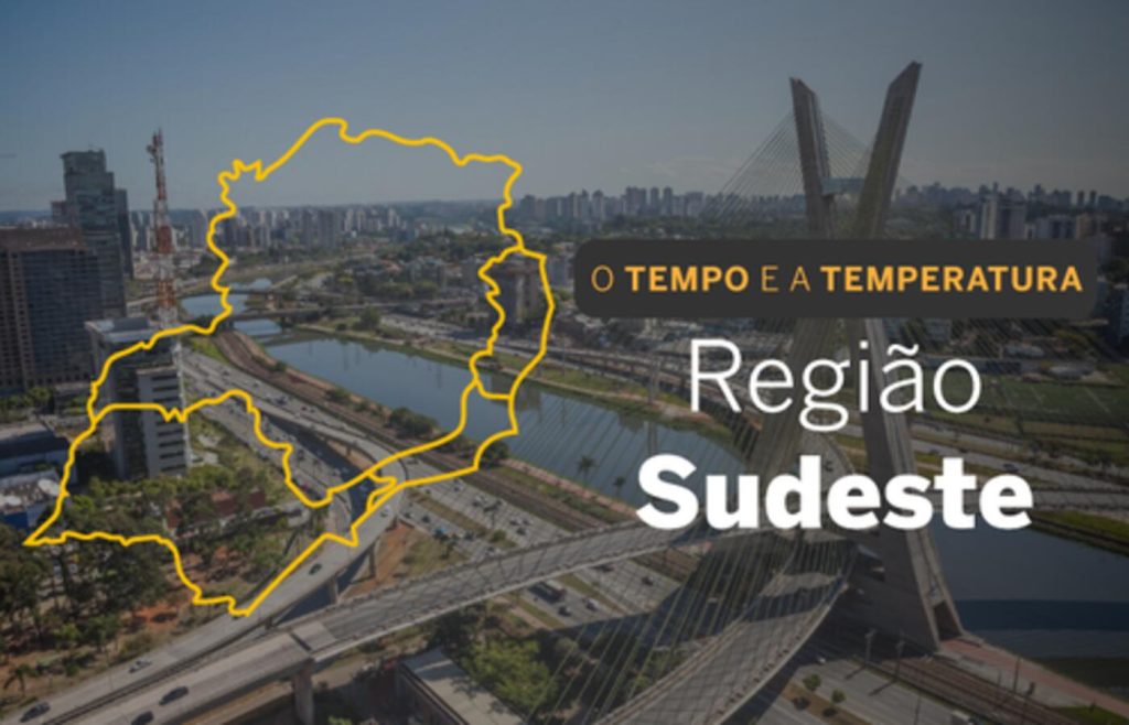 PREVISÃO DO TEMPO: Sudeste deve contar com chuvas em algumas áreas da região, nesta quarta-feira (4)