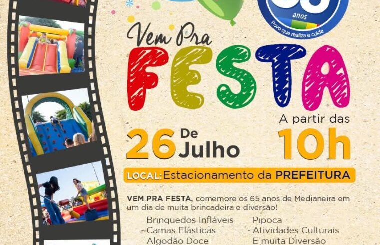 65 anos de Medianeira: festa de aniversário acontece neste sábado (26)