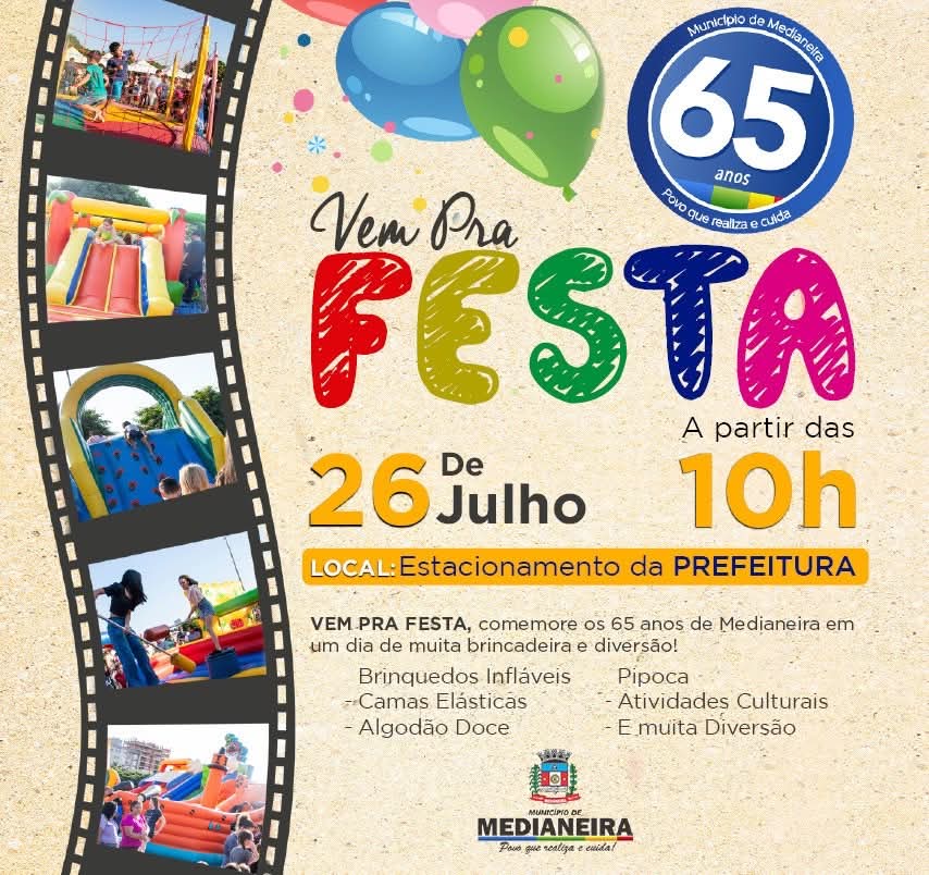 65 anos de Medianeira: festa de aniversário acontece neste sábado (26)