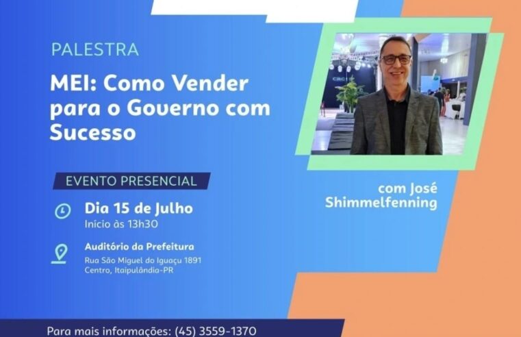 Palestra Como vender para o Governo com sucesso em Itaipulândia