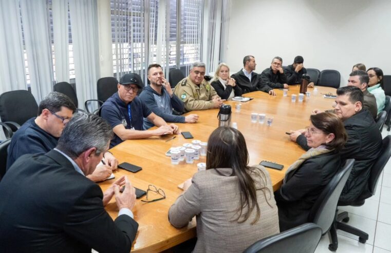 Prefeito discute segurança com forças policiais de Santa Terezinha