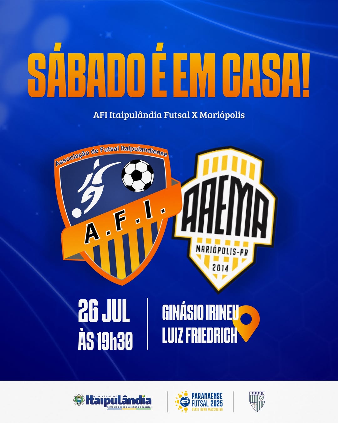 Itaipulândia Futsal encara Mariópolis neste sábado (26)