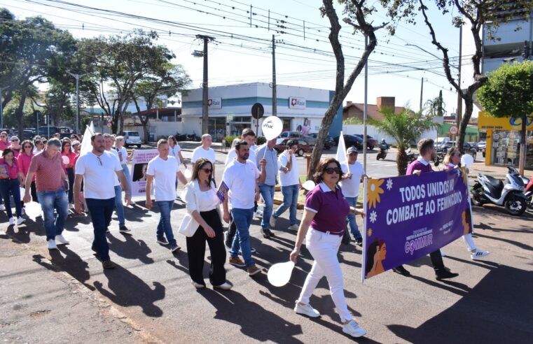 Caminhada do Meio-Dia reforça combate ao feminicídio em Marechal Cândido Rondon