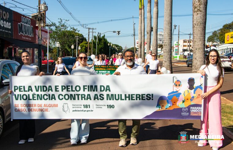3ª Caminhada do Meio-Dia reúne Medianeira no combate ao feminicídio