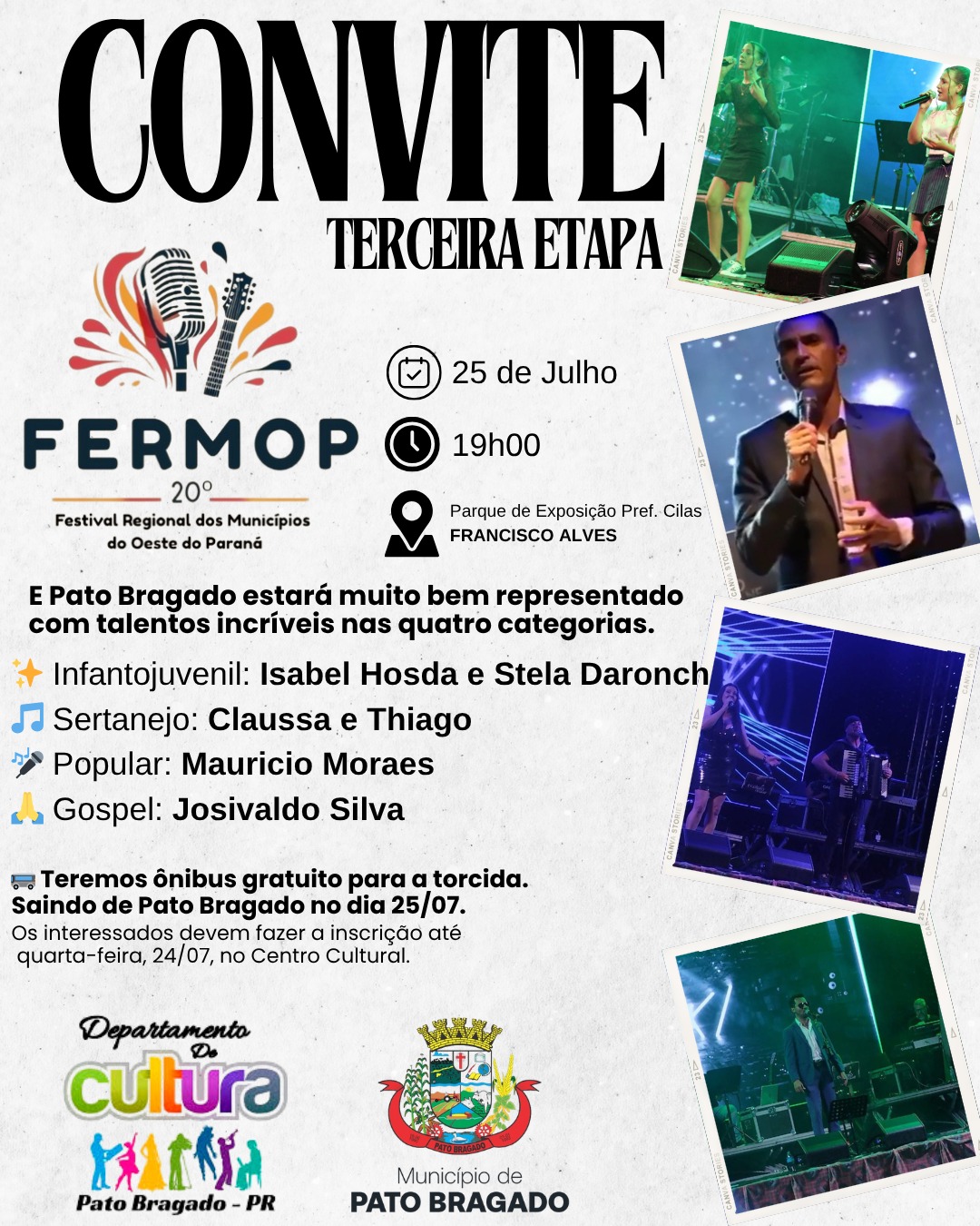 FERMOP 2025: 4 talentos de Pato Bragado na 3ª etapa em Francisco Alves
