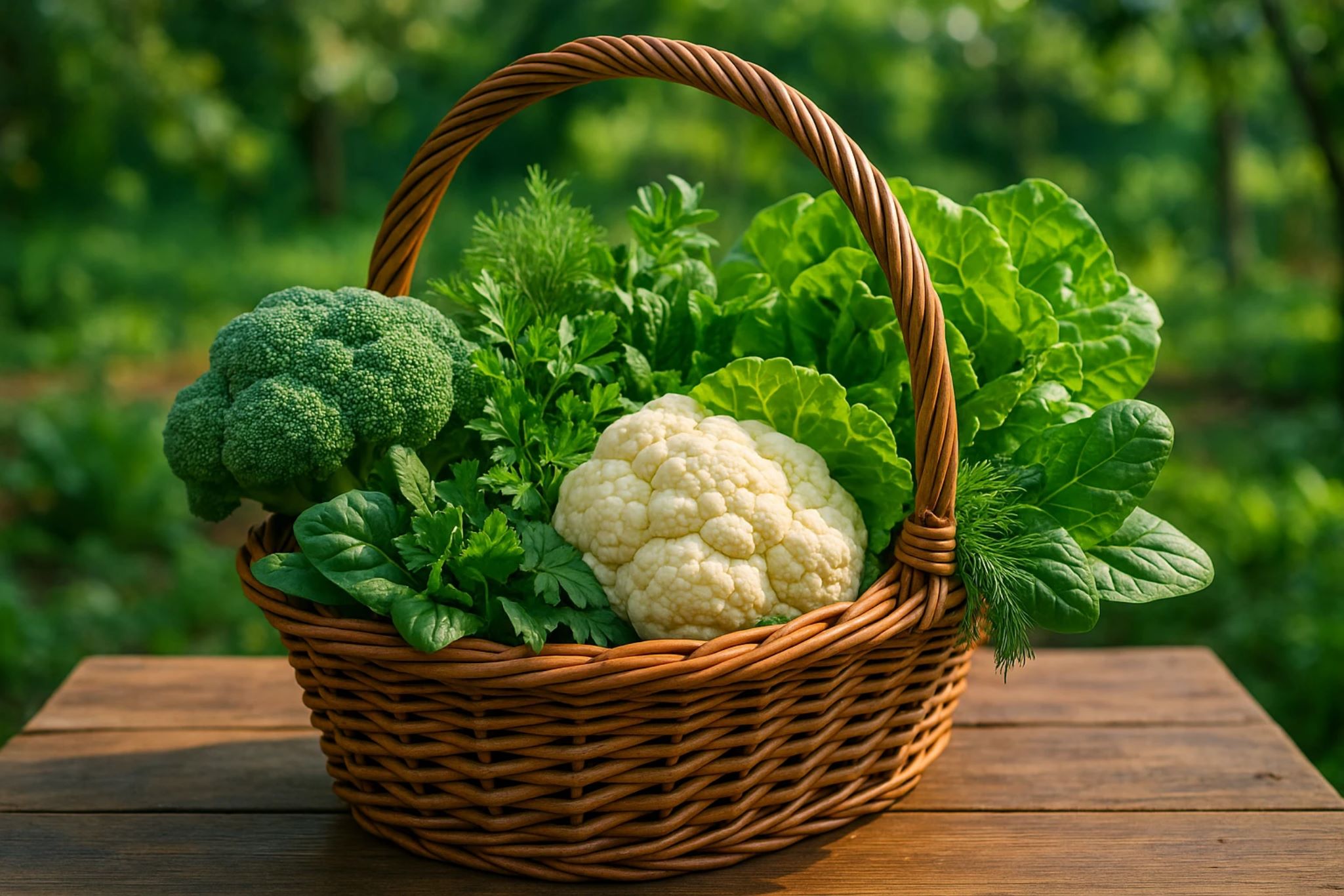 Fresh harvest basket filled