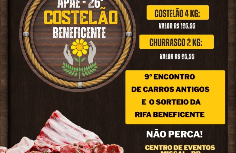 Festa do Costelão da APAE de Missal acontece dia 31 de agosto