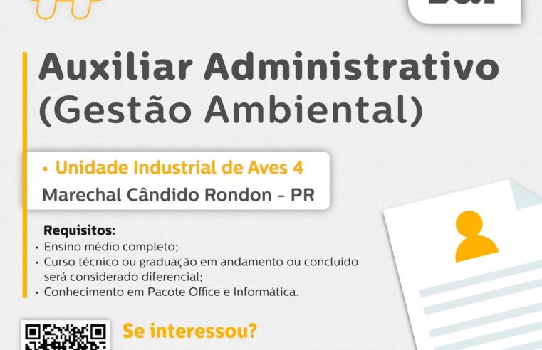 Lar Cooperativa abre vaga para Auxiliar Administrativo em Marechal Cândido Rondon