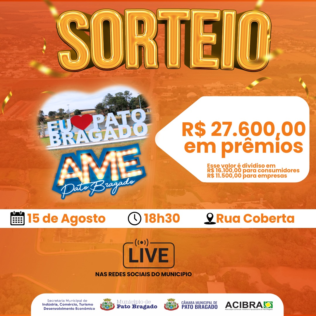 Pato Bragado realiza 2º sorteio da campanha AME PATO BRAGADO 2025