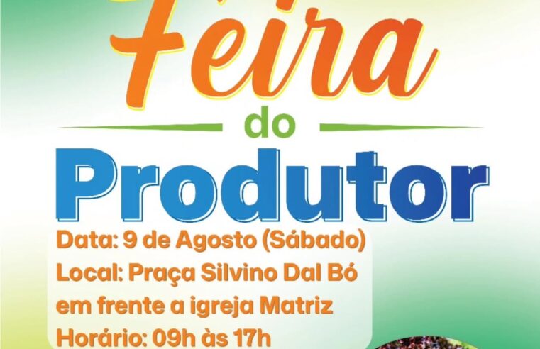 Feira do Produtor em Santa Terezinha acontece dia 9