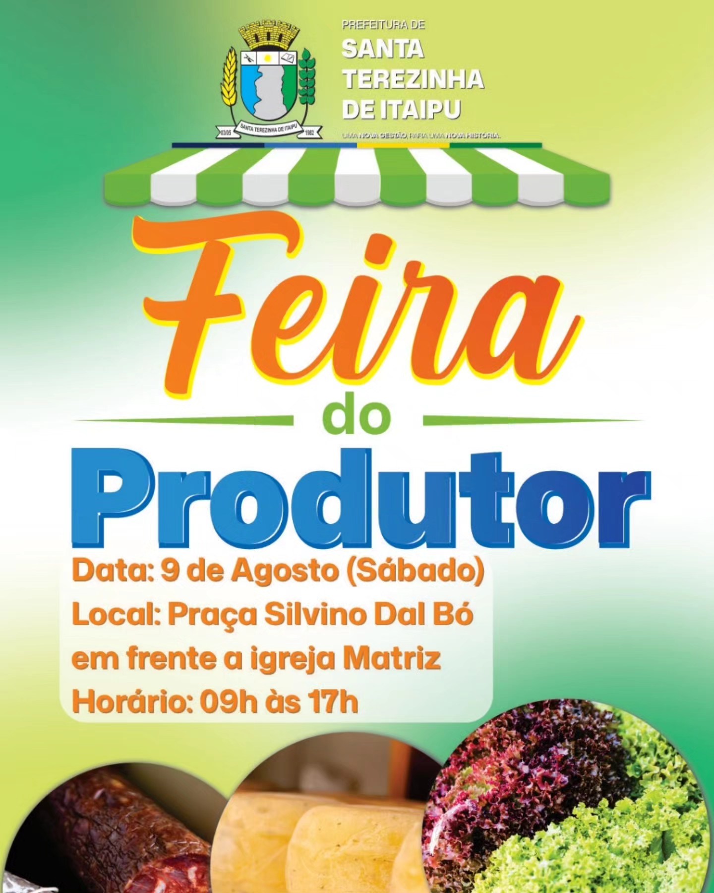 Produtos coloniais e hortifrutigranjeiros na Feira do Produtor